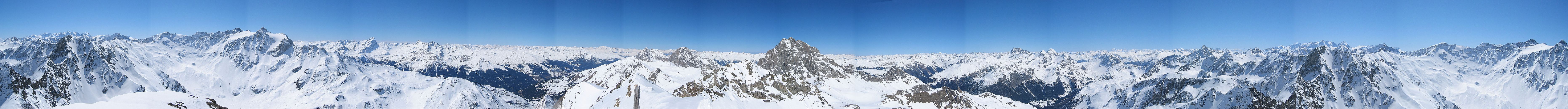 Panoram vom Piz Salteras